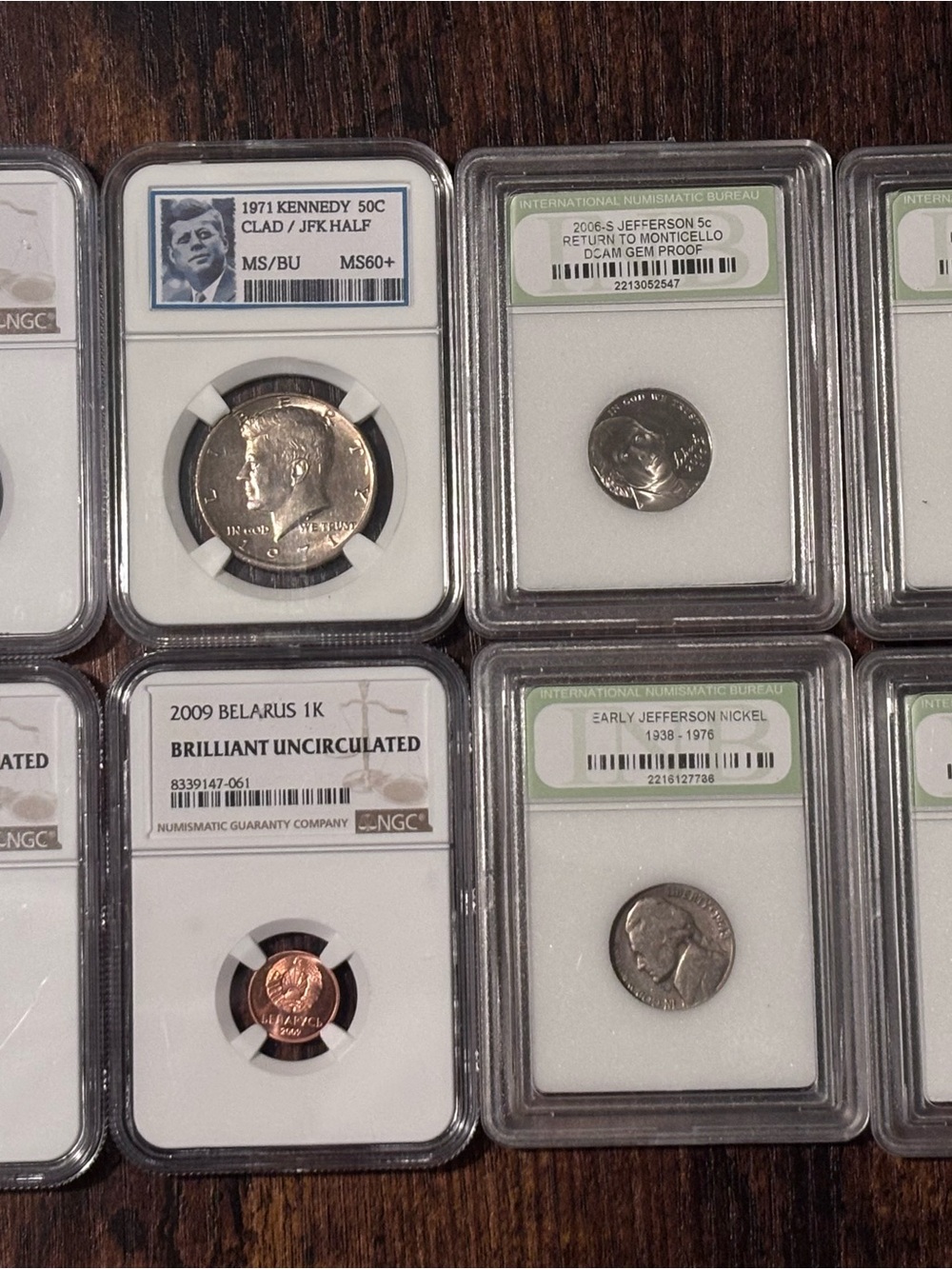 Ungraded Coin Display Set — Assorted Silver and Copper Tones